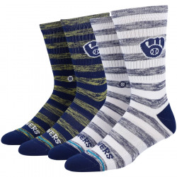 2 pairs of Milwaukee Brewers STANCE Twist Crew socks