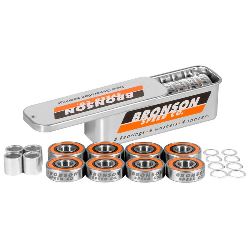 Bronson G3 Skateboard Bearings x8 High Performance 8mm