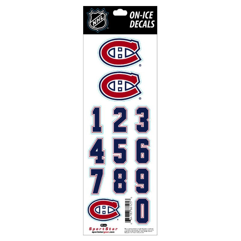 NHL Montreal Canadiens Decals White (Retro)
