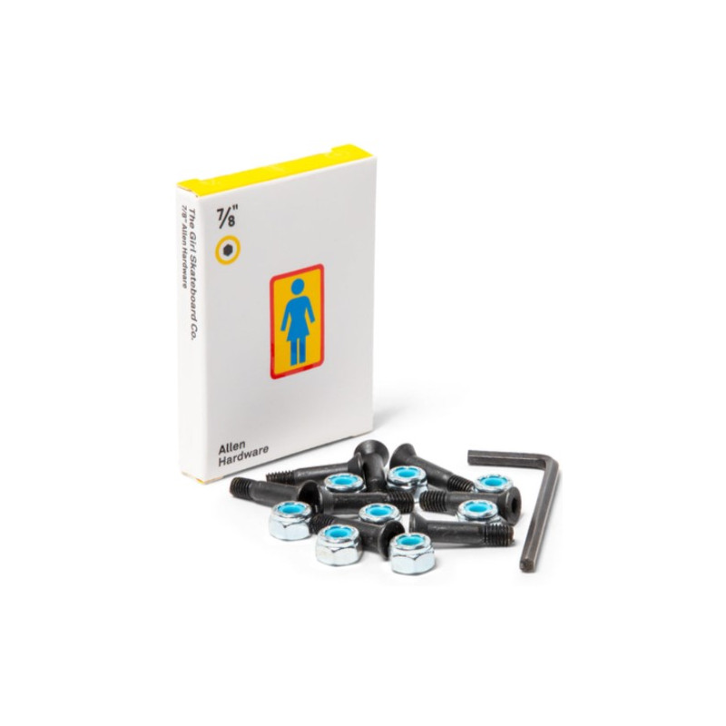 GIRL LONGNECK ALLEN HARDWARE 0.875" (SET OF 8) – SKATEBOARD MOUNTING BOLTS