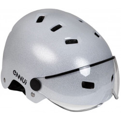 Casque Ennui Clash White Stars – Casque Roller Derby avec Visière Relevable