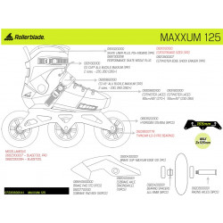 Rollerblade Brake Support for MAXXUM Edge 125 – BRAKE SUPPORT MAXX EDGE 12 with Screws
