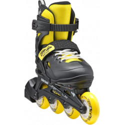 ROLLERBLADE Fury black/yellow – Adjustable Freeskate Inline Skates for Kids