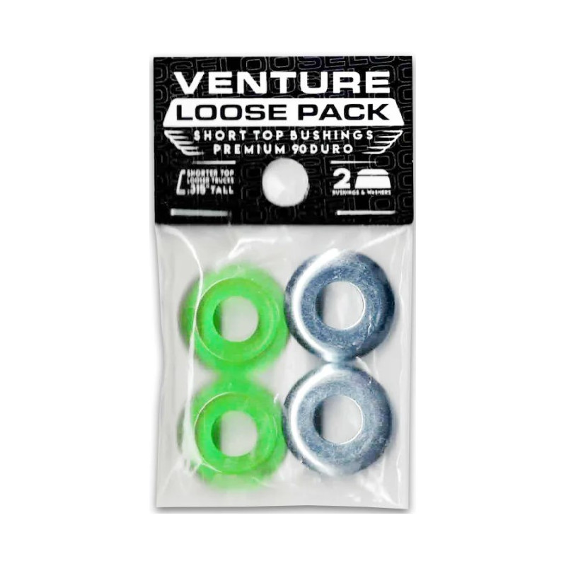 Venture Loose Pack Gommes 90A Short Top (x2) | Fluidité & Contrôle pour vos trucks