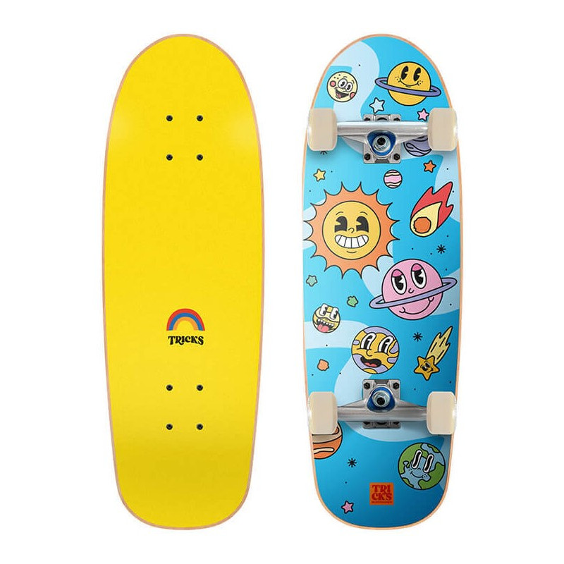 Skateboard Complet Tricks Cosmic 8.25" – Mini Format, Confort Urbain