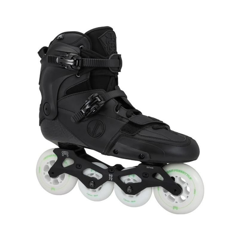 SL SEVEN BLACK – Patins Freestyle Polyvalents – Coque Carbone, Cuff Souple, Rocker Freestyle