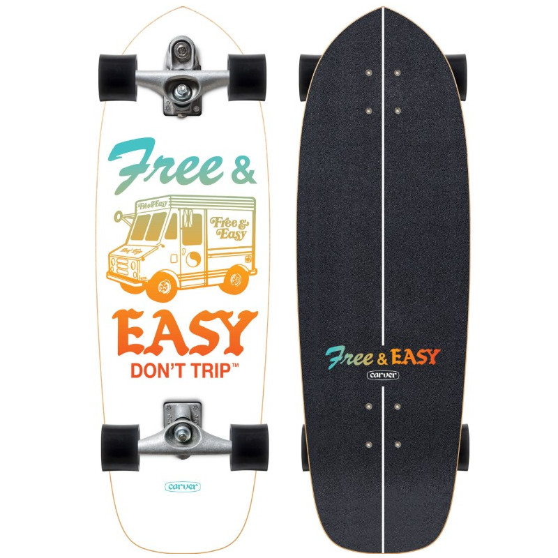 Carver x Free & Easy C7 Raw 30.75'' Paleta Surfskate Complet