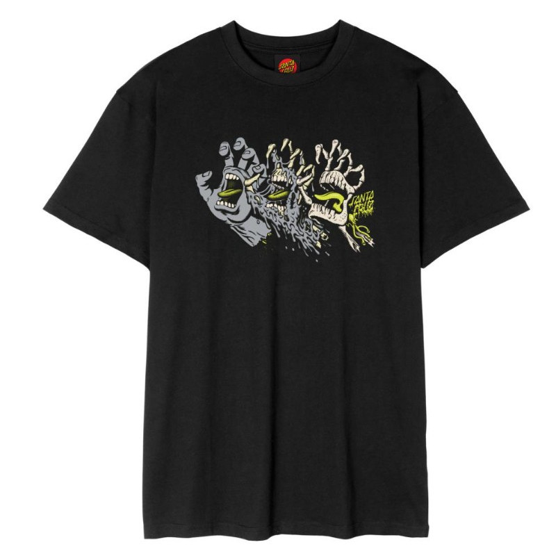 Santa Cruz T-Shirt Evolved Hand Front - Noir