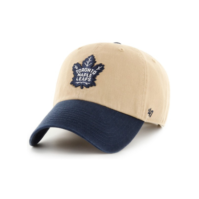 47 Cap NHL Toronto Maple Leafs Twotone Clean Up WNL Label Khaki – Official Hat