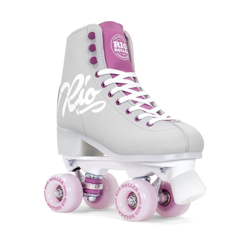 Rio Roller Script Quad Skates – Grey / Purple