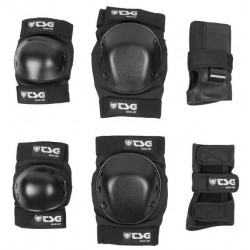 TSG Basic Set Black Protection – Knee, Elbow & Wrist Guards