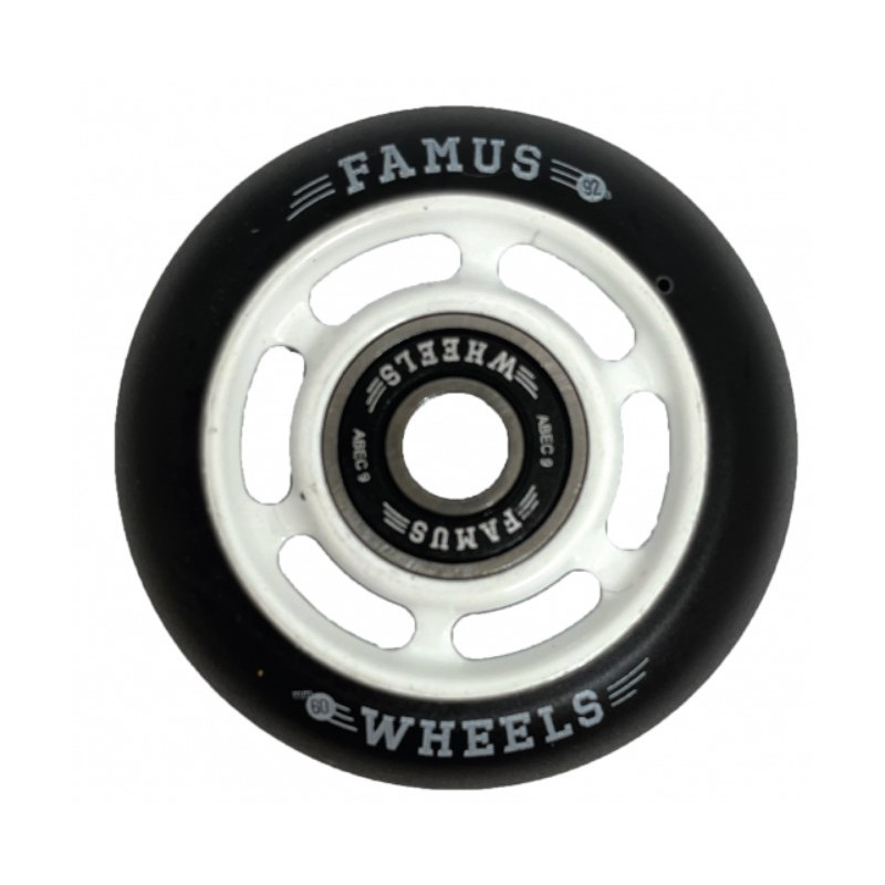Roues Famus blanc / noir 60 mm / 88A 6 Spokes x4