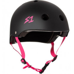 Casque S-ONE Lifer Noir Mat Straps Rose