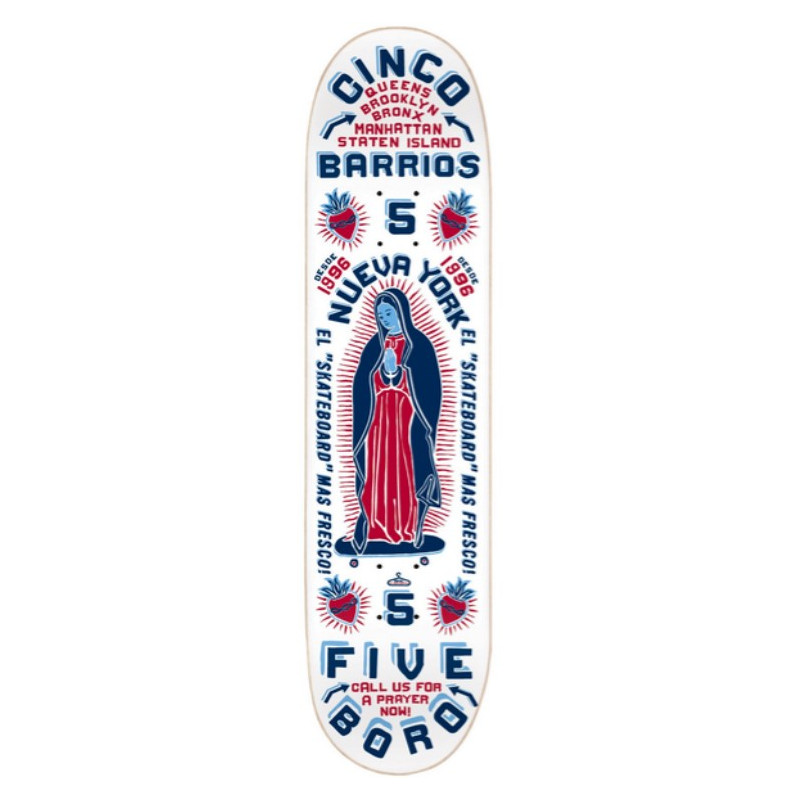 5BORO Deck Cinco Barrios White 8.0"