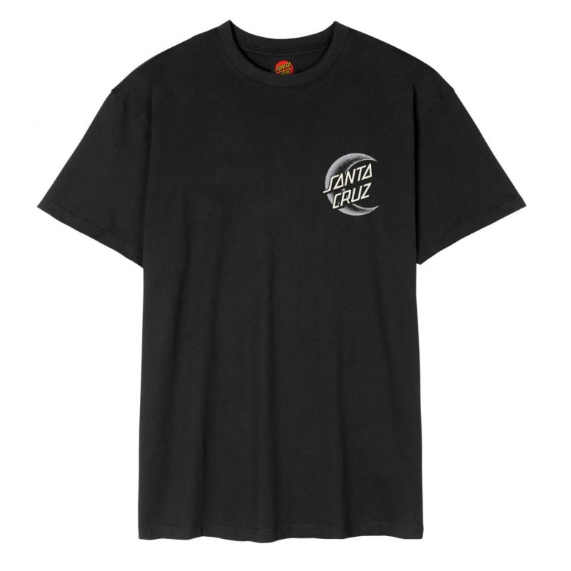 Santa Cruz T-Shirt Crescent Moon Chest – Noir
