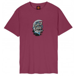 Santa Cruz T-Shirt Crescent Bone Hand – Burgundy
