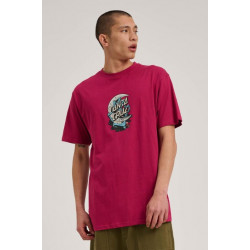 Santa Cruz T-Shirt Crescent Bone Hand – Burgundy