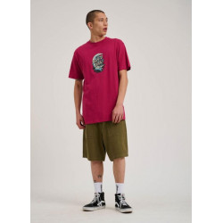 Santa Cruz T-Shirt Crescent Bone Hand – Burgundy