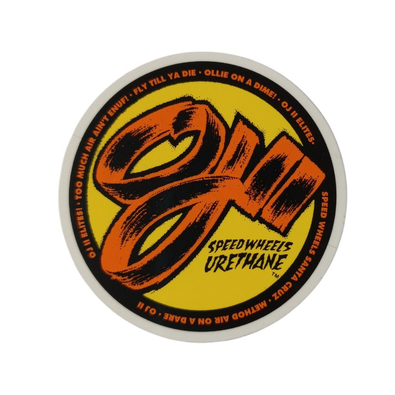 OJ Wheels Orange Logo Sticker – 9 cm