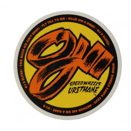 Sticker OJ Wheels Logo Orange 9 cm – Autocollant Skate
