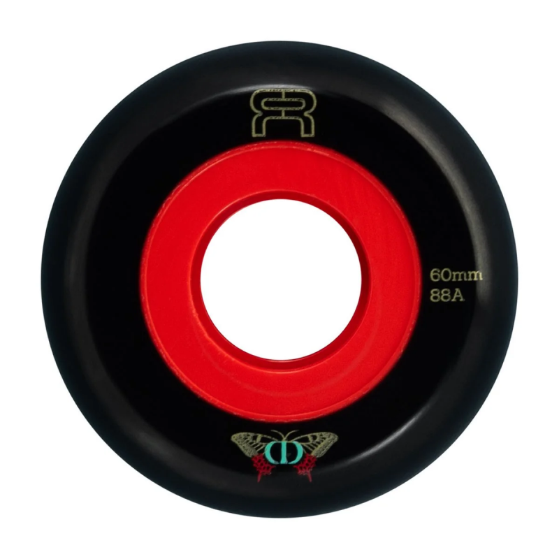 Roues FR SKATES Round Black Red 60mm 88A x4 Street Park