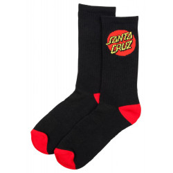 Santa Cruz Youth Classic Dot Socks 2 Pack White & Black