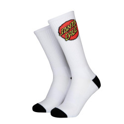 Santa Cruz Youth Classic Dot Socks 2 Pack White & Black
