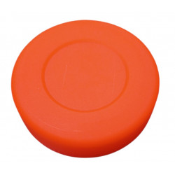 Orange plastic hockey puck 75 mm – Hollow soft vinyl