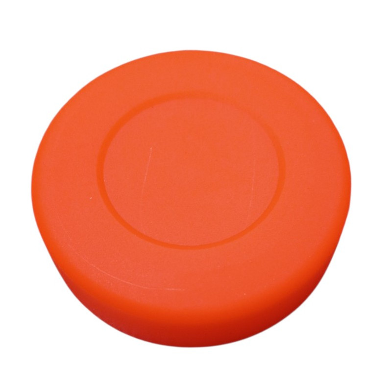 Orange plastic hockey puck 75 mm – Hollow soft vinyl