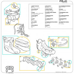 FR J CLUB 300 Teal – Roller Junior Réglable Freeride 3x100