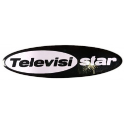 Sticker ovale TELEVESI STAR Skateboard 16 x 4.5 cm