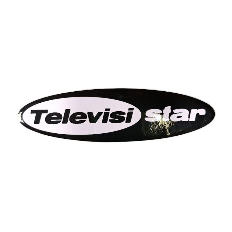 TELEVESI STAR Oval Skateboard Sticker 16 x 4.5 cm