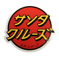 SANTA CRUZ Japanese Dot Skateboard Sticker 7.5 cm