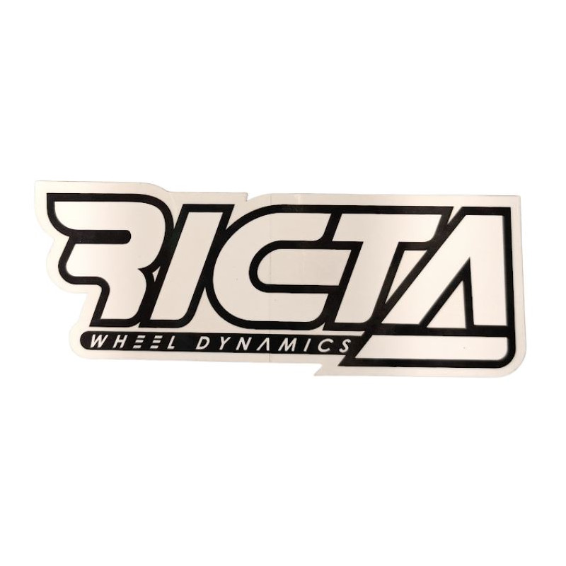 RICTA Logo Black Skateboard Sticker 15 x 5.5 cm