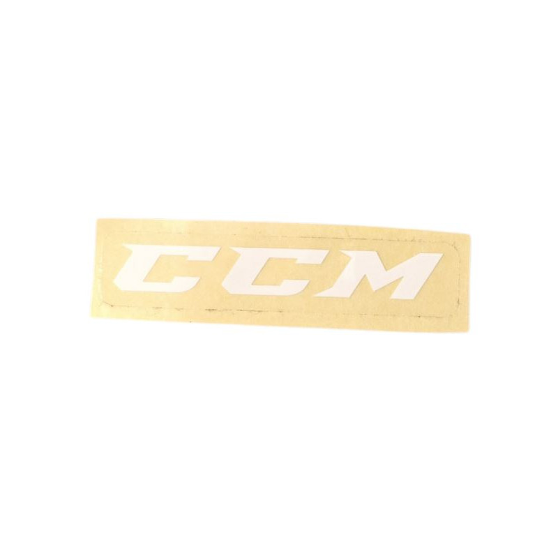 Sticker CCM Hockey Logo Blanc Transparent 6.5 x 1.5 cm