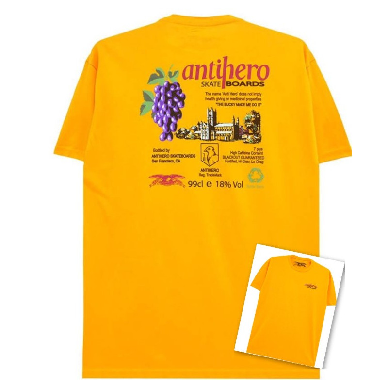 T-shirt Antihero The Bucky Tee Gold – T-shirt skate en coton