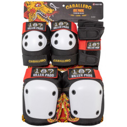 187 Killer Pads Caballero Six Pack – Knee Elbow Wrist Protection Set