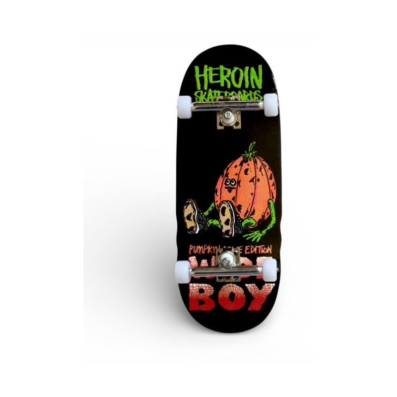 Custom Pro X Heroin Pumpkin Wide Boy Fingerboard Complete 36.5mm