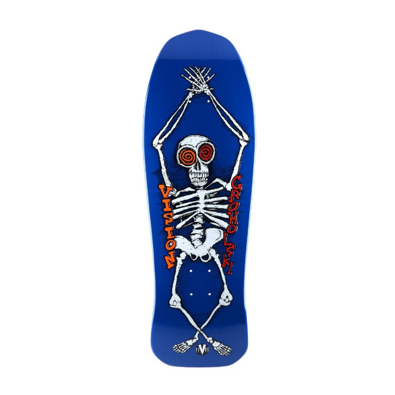 Vision Groholski Skeleton 10.25" x 30" Old School Skate Deck Blue