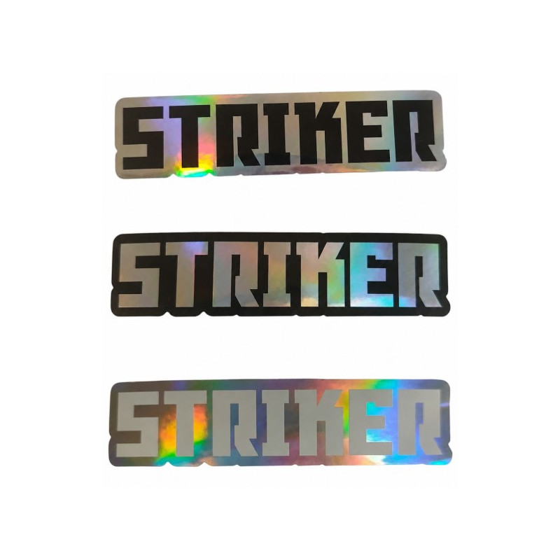 Ticker Silver Sticker 10 x 2.5 cm – Holographic Scooter Decal