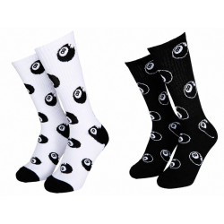 Chaussettes Santa Cruz Winkowski Eight Ball – Pack de 2
