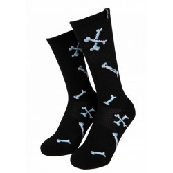 Santa Cruz Salba Bones Socks 2 Pack Noir & Blanc