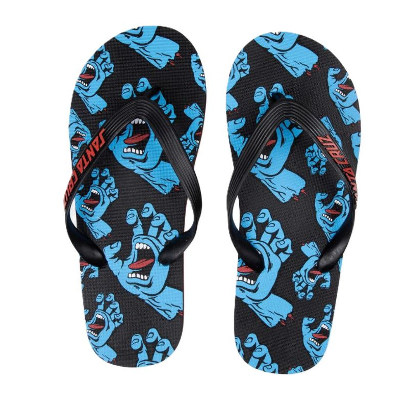 Tongues Santa Cruz Drift Flip Flops Screaming Hand