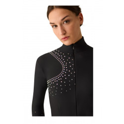 Veste enfant 349 Thermique de Patinage Aurora Boréale Noir Strass Pridance