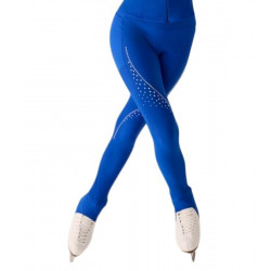 Aurora Boreale Kids 351/s Thermal Figure Skating Pants Black Rhinestones with Foot Stirrup