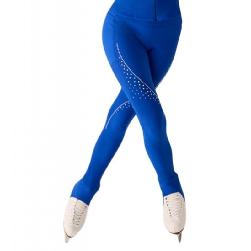 Pantalon Adulte 351S Aurora Boréale Noir Thermique avec Guêtre et Strass Pridance
