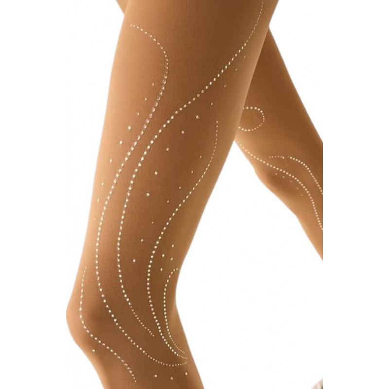 Pridance 519/50/R Ramage Crystal Figure Skating Tights Nude 50 Denier