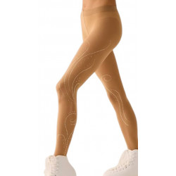 Pridance 519/50/R Ramage Crystal Figure Skating Tights Nude 50 Denier