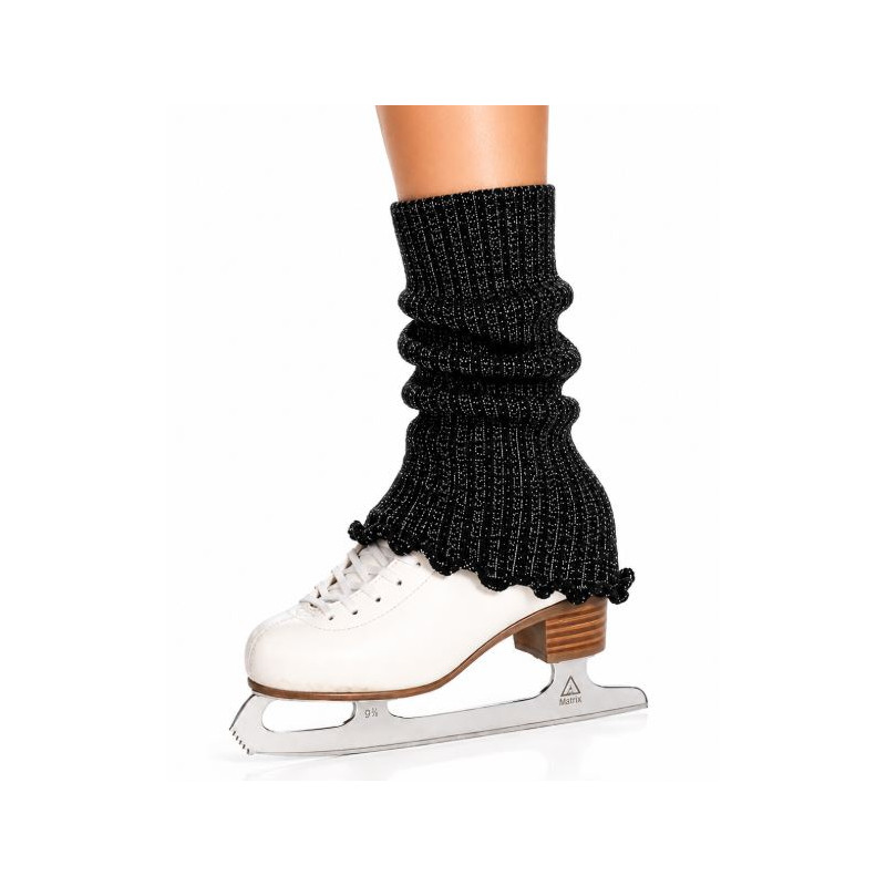 paire de Guêtres de Patinage artistique Noir Lurex 36 cm