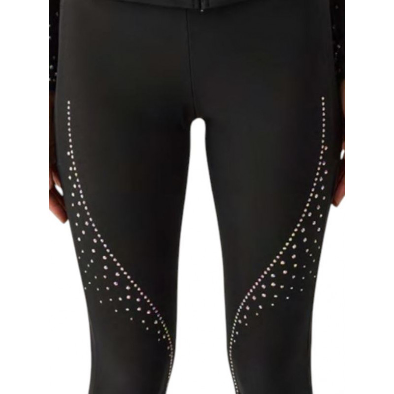 Pantalon Thermique Enfant 351/s Aurora Boréale Noir à Strass avec Guêtre Pridance